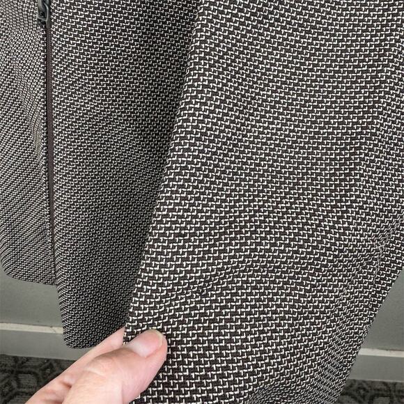 Dana Buchman Women Brown Wool Moto Jacket Size 10 Asymmetric Zip - Picture 3 of 13